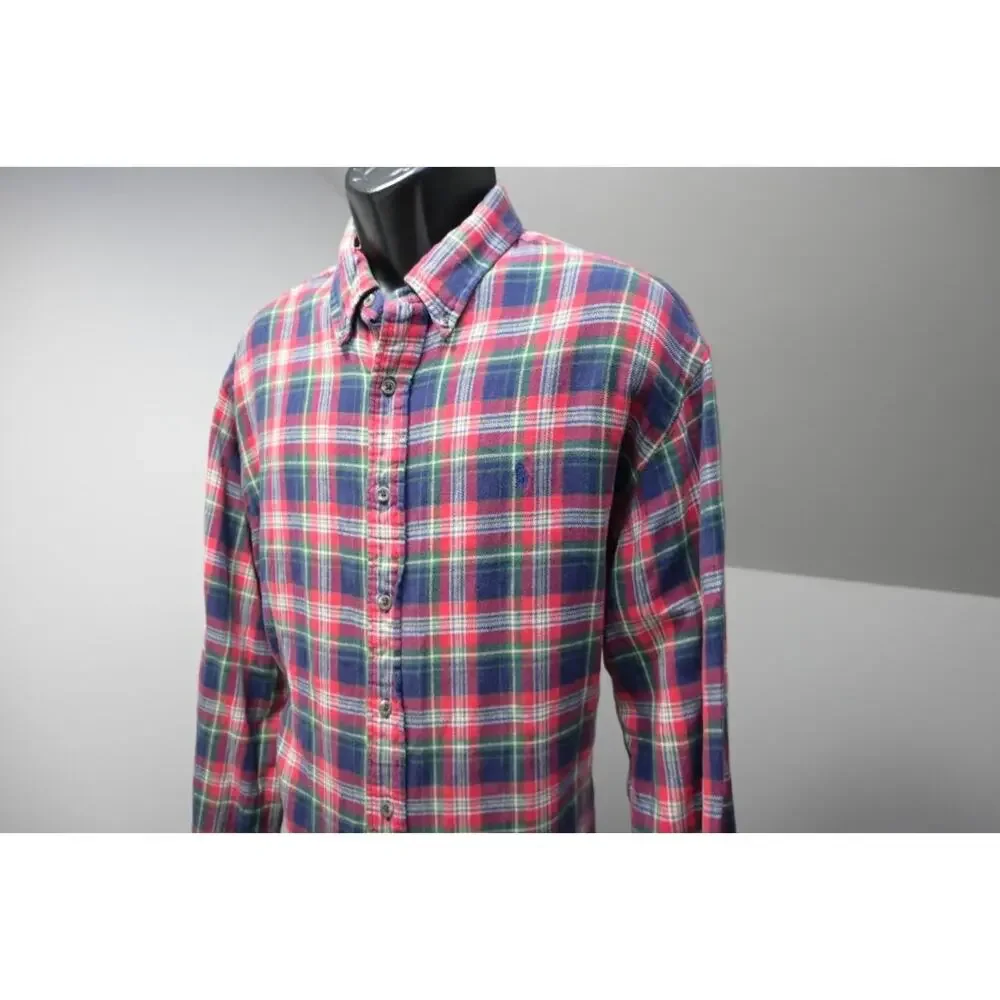 Polo Ralph Lauren Dress‎ Shirt Classic Performance Flannel Plaid Mens Sz 2XL XXL